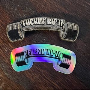 Fuckin’ Rip It patch & sticker!